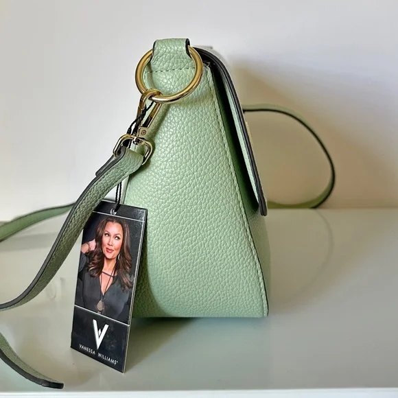 VANESSA WILLIAMS Mint Pebbled Leather Crossbody | NWT - Picture 4 of 6